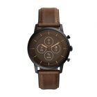 Fossil Men's Hybrid Smartwatch HR Collider Dark Brown Leather